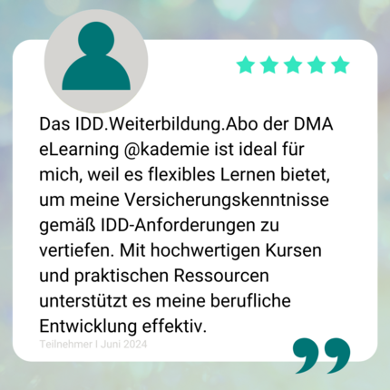 Feedback Idd Weiterbildung Abo DMA eLearing @kademie